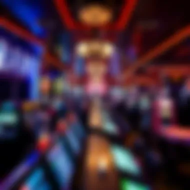 Vibrant Gaming Floor Atmosphere Interior gaming floor filled with patrons