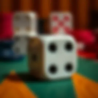 Dice for Backgammon Close-up of dice used in backgammon gameplay