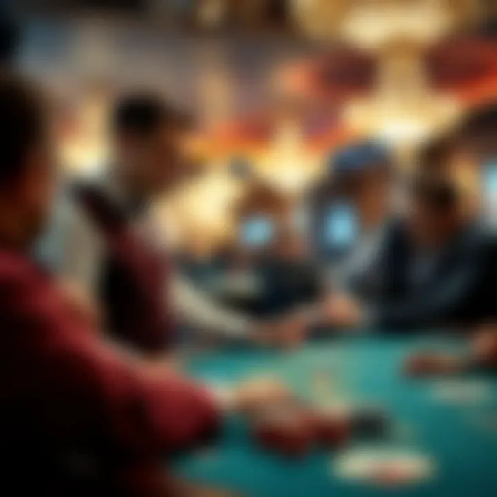 The Role of the Dealer in Gaming Dynamics A dealer engaged with players at a blackjack table