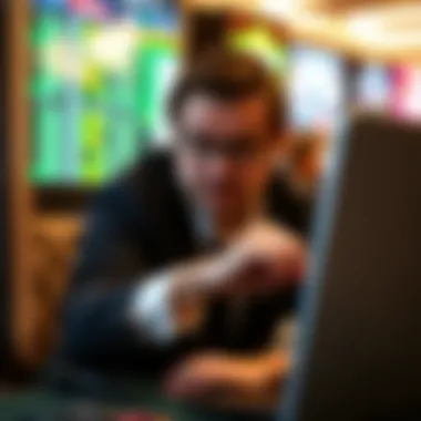 User Engagement in Online Betting A user engaging with an online betting site, reflecting the user experience