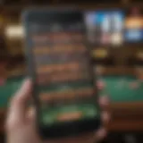 A smartphone displaying a popular American sports betting app interface