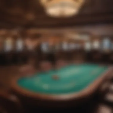 Classic Gaming Experience Inside Binion's Interior of Binion's showcasing classic gaming tables