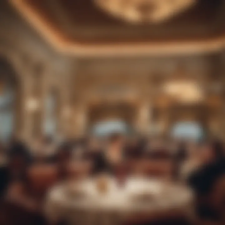 Elegant dining area with guests enjoying a meal