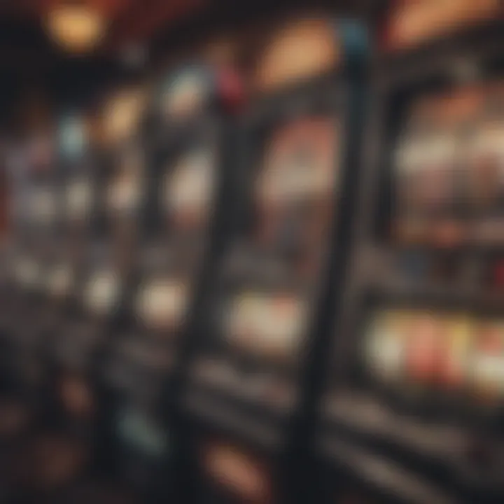 A creative graphic illustrating the history of slot machines