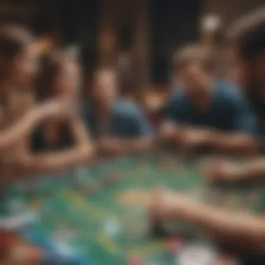 A group of friends enjoying a board game night