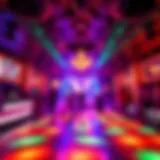 Vibrant dance floor at Encore Las Vegas featuring dynamic lighting