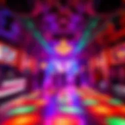 Vibrant dance floor at Encore Las Vegas featuring dynamic lighting
