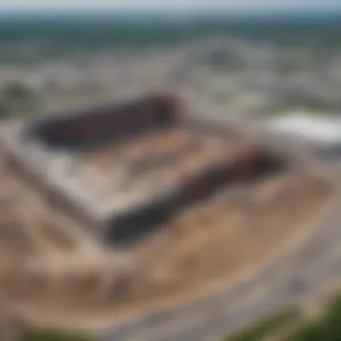 Aerial view of Hard Rock Casino Rockford construction site