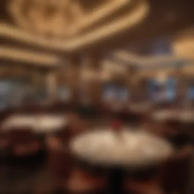 Exquisite Dining Experience in Las Vegas A beautifully designed dining area in a Las Vegas casino restaurant