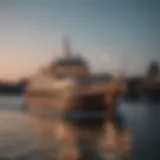 Glistening casino boat on the waters of Gary, Indiana
