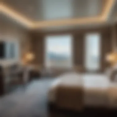 Luxurious hotel room with stunning views