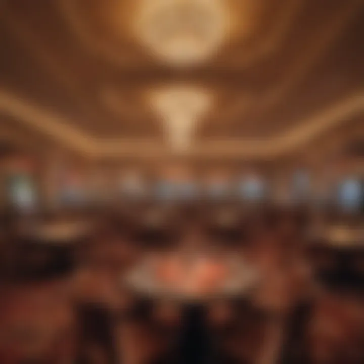 Lively dining area within a casino, highlighting culinary offerings