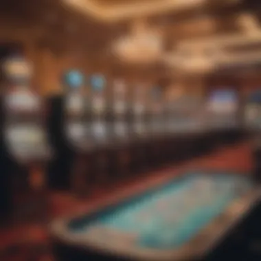 Vibrant Gaming Experience Vibrant gaming floor showcasing slot machines and table games
