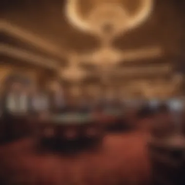 Elegant Casino Interior Featuring Saloon Shows An elegant casino interior where saloon shows are a popular attraction