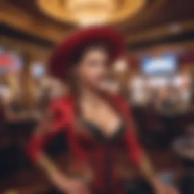Vibrant Saloon Show Performance A lively saloon show performance in Las Vegas showcasing vibrant costumes and atmosphere