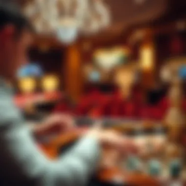 Enhancing Engagement Through Informed Betting Player analyzing betting strategies at a roulette game