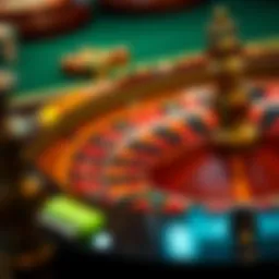 Roulette wheel with minimum bets highlighted