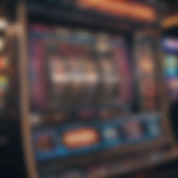 Modern slot machine with vibrant graphics