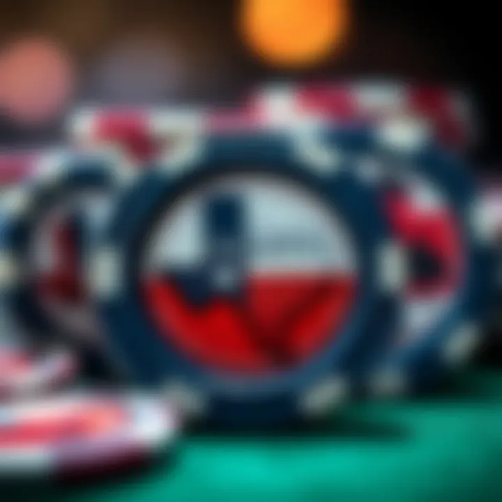 Unique Designs of Texas Poker Chips Close-up of unique designs on Texas poker chips