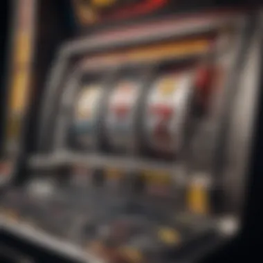 A close-up of a modern slot machine highlighting advanced technology.