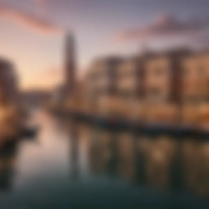 A panoramic view of the Venetian resort, featuring the Campanile Tower as a focal point.