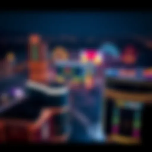 Aerial view of Cleveland casino district showcasing vibrant nightlife