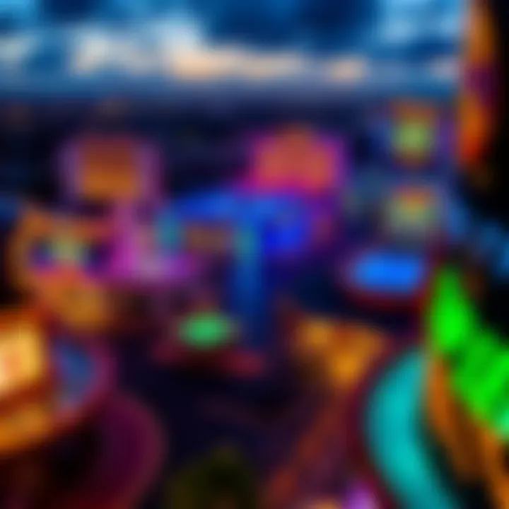 Vibrant Nightlife at Gold Coast Casinos Aerial view of the Gold Coast casinos showcasing vibrant nightlife.