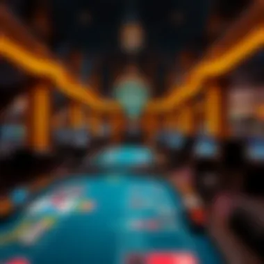 Luxury and Excitement Inside Gold Coast Casinos Interior of a luxury casino with gaming tables and modern decor.