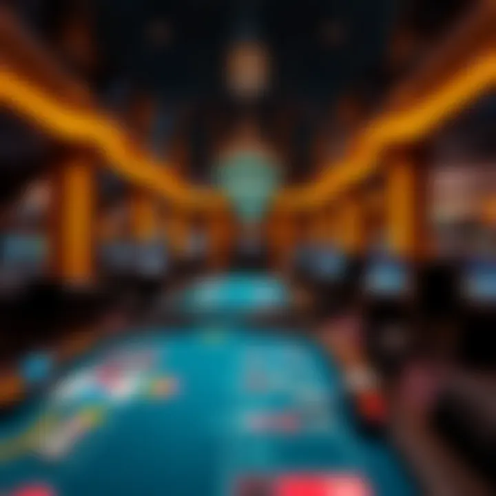 Luxury and Excitement Inside Gold Coast Casinos Interior of a luxury casino with gaming tables and modern decor.