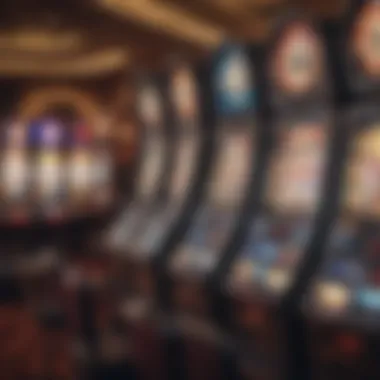 Casino environment highlighting multi game slot machines in action