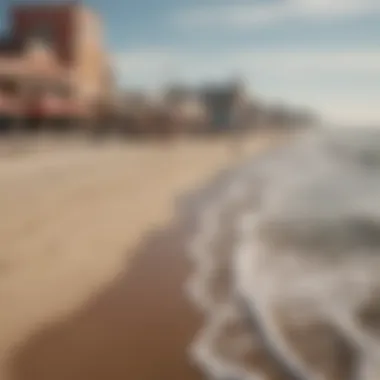 A serene beach scene near Atlantic City, reflecting the blend of leisure and gambling tourism