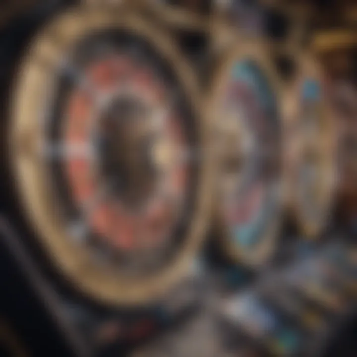 A close-up view of a slot machine's vibrant reels