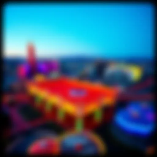 Aerial View of Rio Las Vegas Ride Aerial view of the Rio Las Vegas Ride showcasing its vibrant colors and design