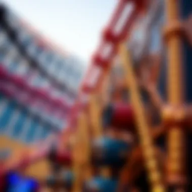 Design Elements of the Rio Las Vegas Ride Close-up of the intricate design elements of the ride's structure