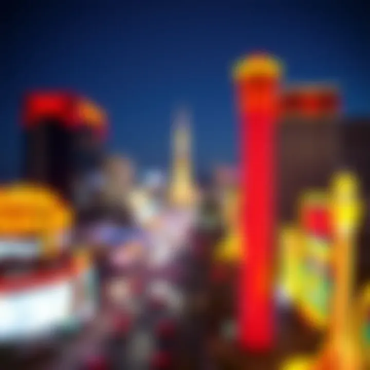 Rio Las Vegas Ride on the Las Vegas Strip Panoramic view of the Las Vegas Strip with the Rio Las Vegas Ride in focus