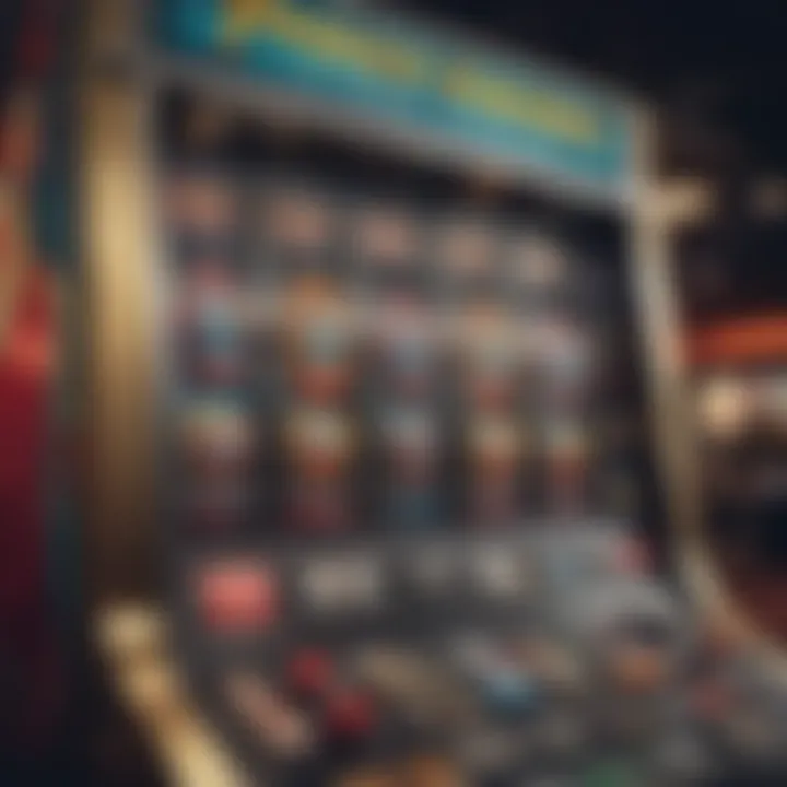 Close-up of a modern slot machine screen with interactive features