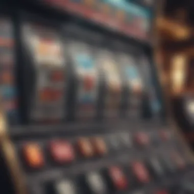 A close-up view of an innovative slot machine interface