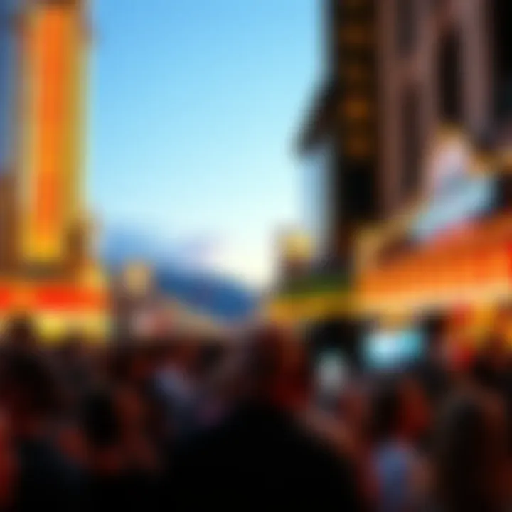 Live Music Atmosphere Crowd enjoying live music on Fremont Street