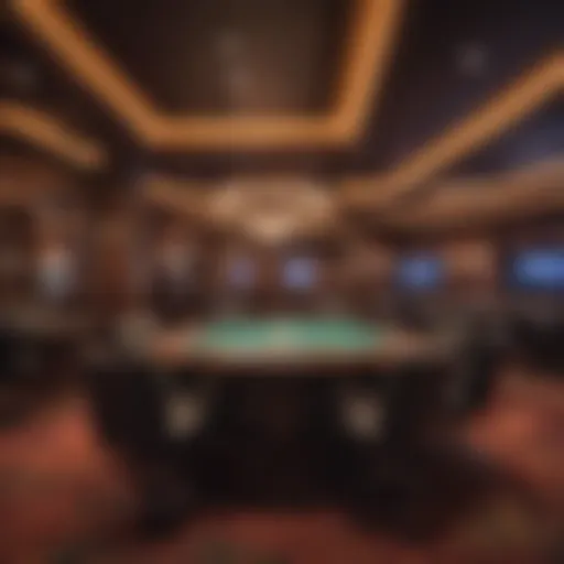 Interior view of Harrah's Poker Room showcasing its vibrant atmosphere