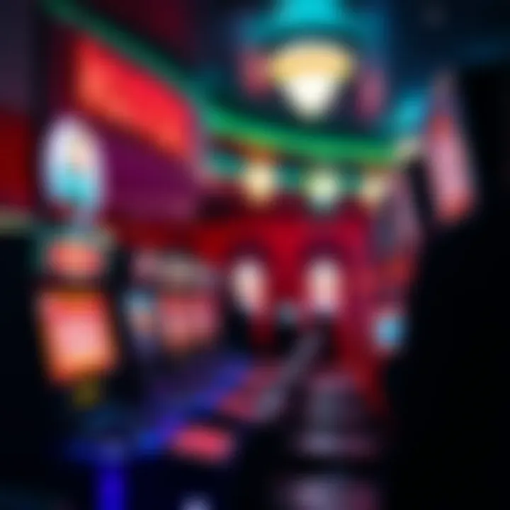 Exciting gaming area filled with slot machines