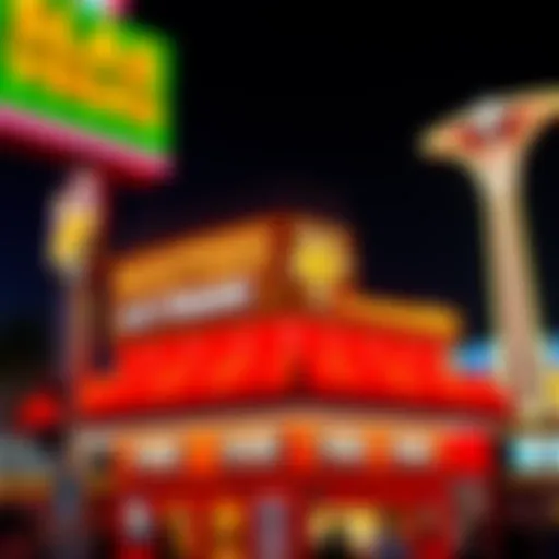 Vibrant exterior of Hooters Las Vegas at night