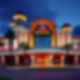 Exterior view of Miccosukee Casino showcasing its unique architecture