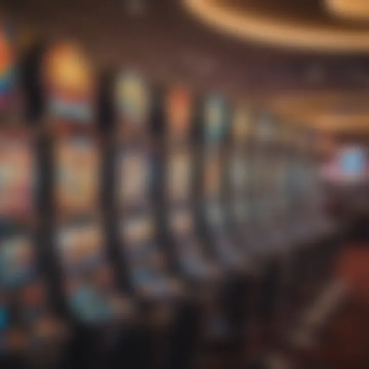 An overview of a casino floor showcasing various NH slots