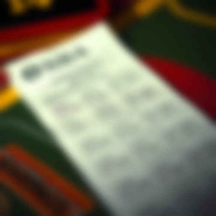 Understanding Betting Slips in NBA Close-up of a sports betting slip featuring NBA games