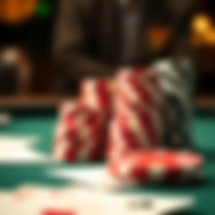 The Essence of Poker: Chips and Cards Close-up of poker chips and cards on a table