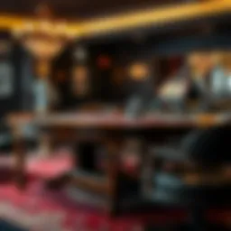 Elegant wooden poker table showcasing premium craftsmanship