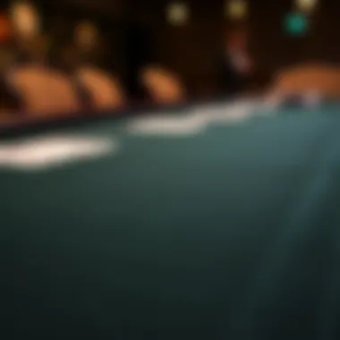 Poker Table Felt Surface Close-up of a poker table felt surface designed for smooth play