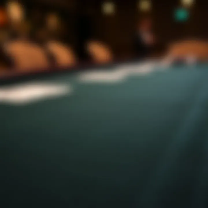 Poker Table Felt Surface Close-up of a poker table felt surface designed for smooth play