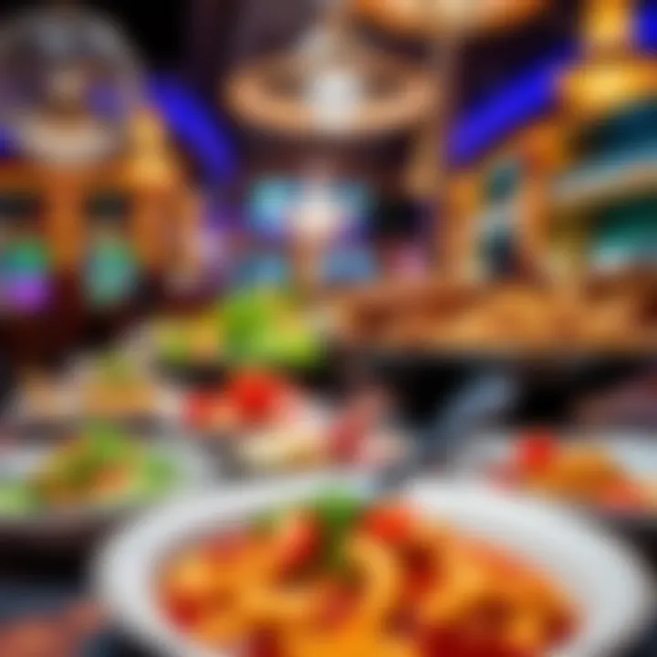 Diverse Culinary Offerings at Resort World Vibrant array of dishes showcasing diverse culinary offerings