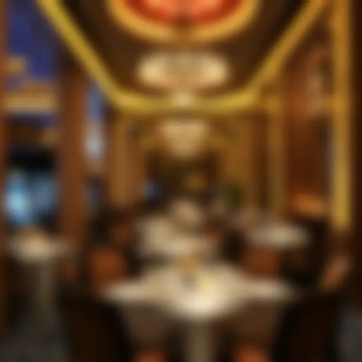 Elegant Dining Ambiance at Resort World Elegant dining atmosphere within Resort World